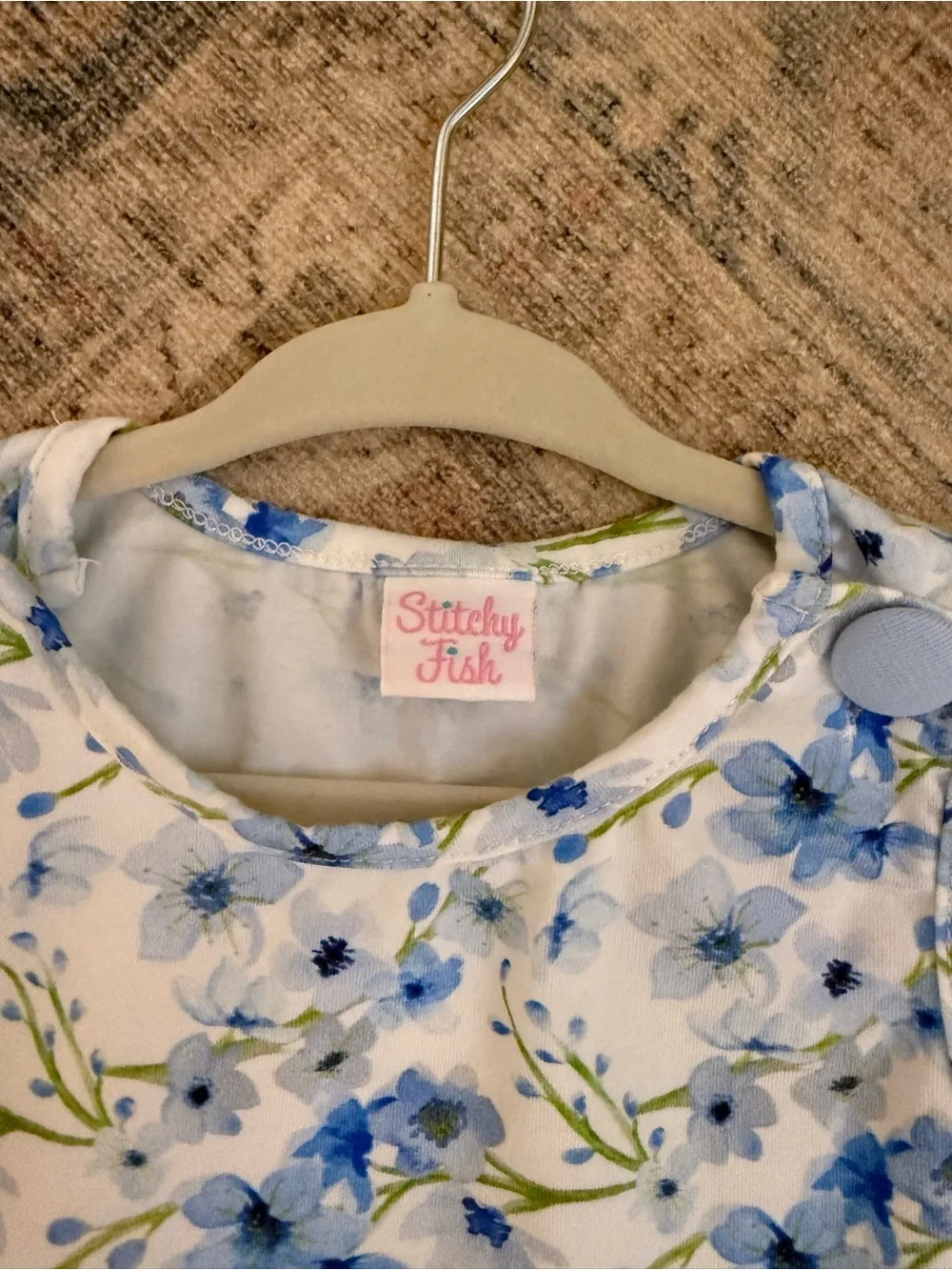 Stitchy Fish Breezy Blue Florals